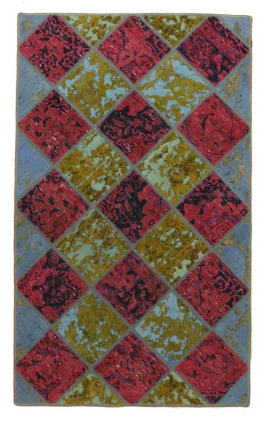 Vintage - Patchwork Perser Teppich 225x125