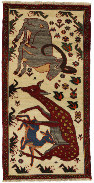 Gabbeh - Qashqai Perser Teppich 150x75