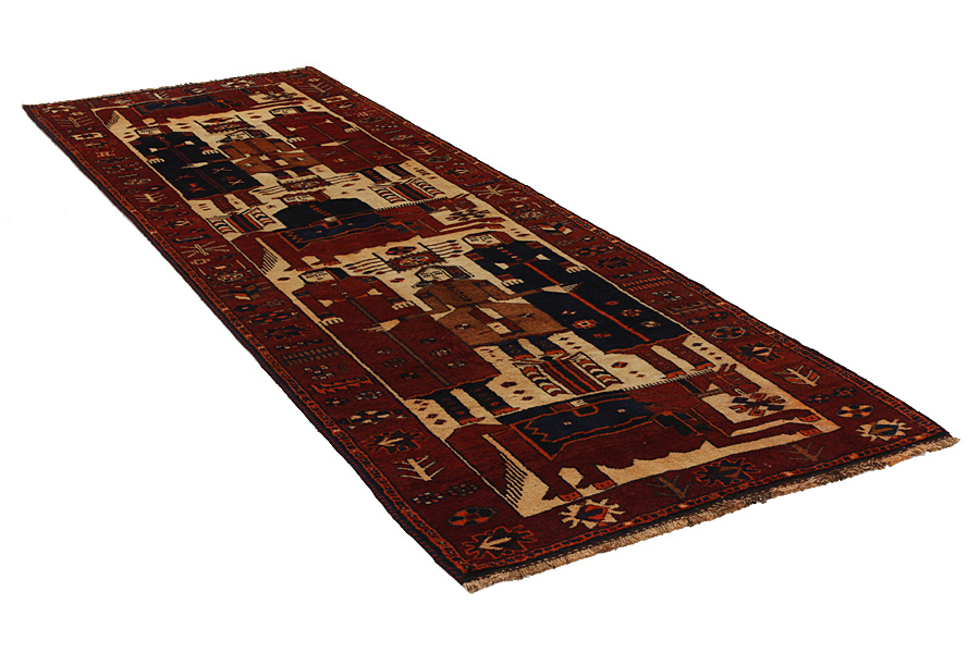 Bakhtiari - Qashqai Perser Teppich 400x133 - Abbildung 1