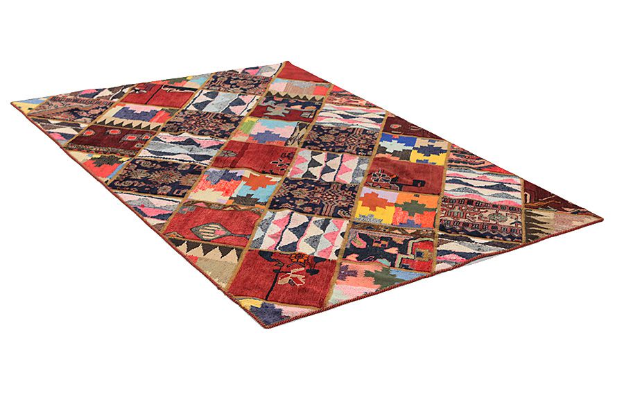 Patchwork Perser Teppich 216x148 - Abbildung 1