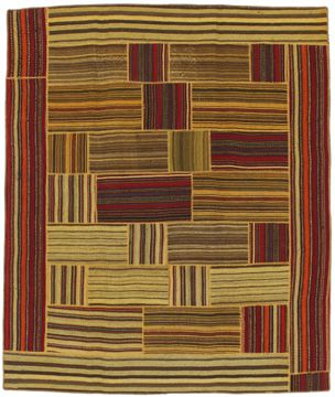 Teppich Patchwork Kilim 243x204